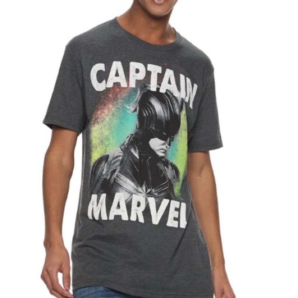 NWT Captain Marvel Tee - men’s large - charcoal